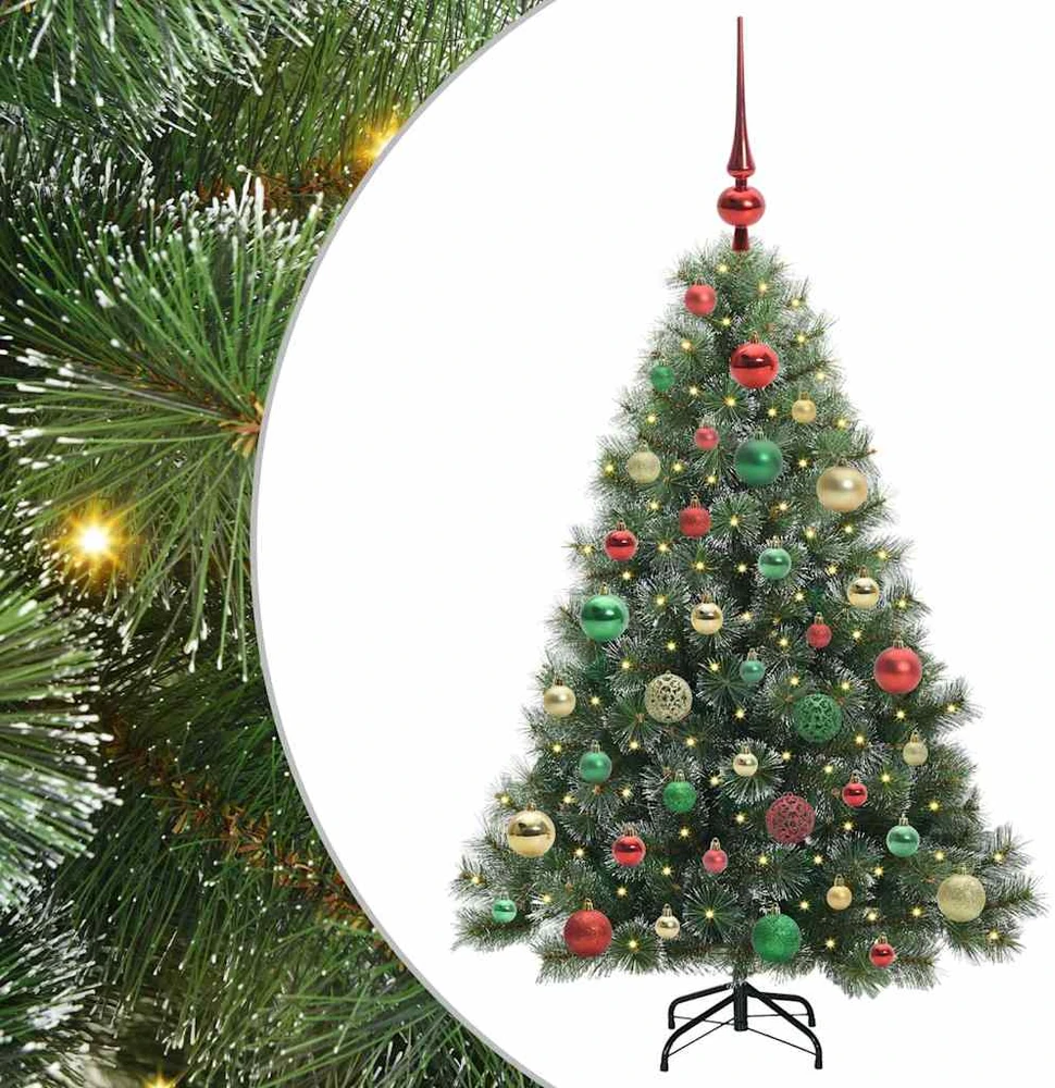 Dirbtinė Kalėdų eglutė su 150 LED Žalia 120 cm PE ir PVC