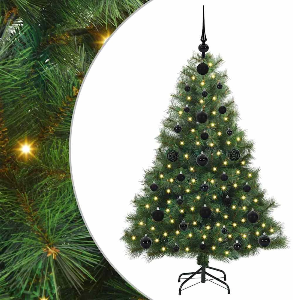 Dirbtinė Kalėdų eglutė su 150 LED Žalia 120 cm PE ir PVC