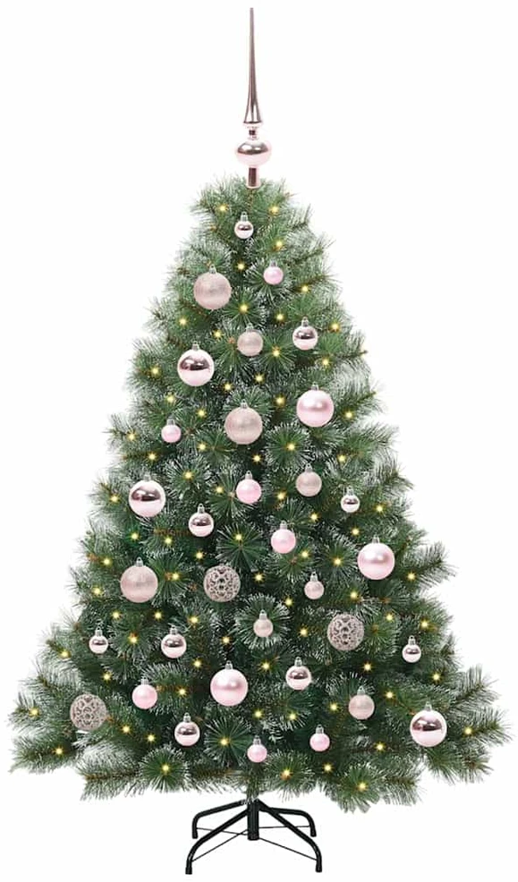 Dirbtinė Kalėdų eglutė su 150 LED Žalia 120 cm PE ir PVC