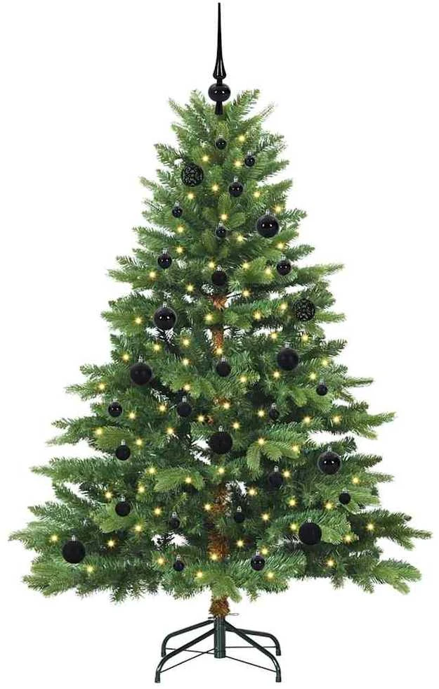 Dirbtinė Kalėdų eglutė su 150 LED Žalia 150 cm PE ir PVC