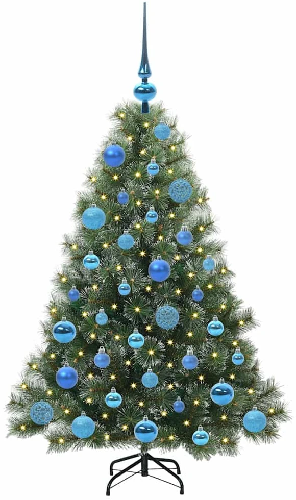 Dirbtinė Kalėdų eglutė su 150 LED Žalia 120 cm PE ir PVC