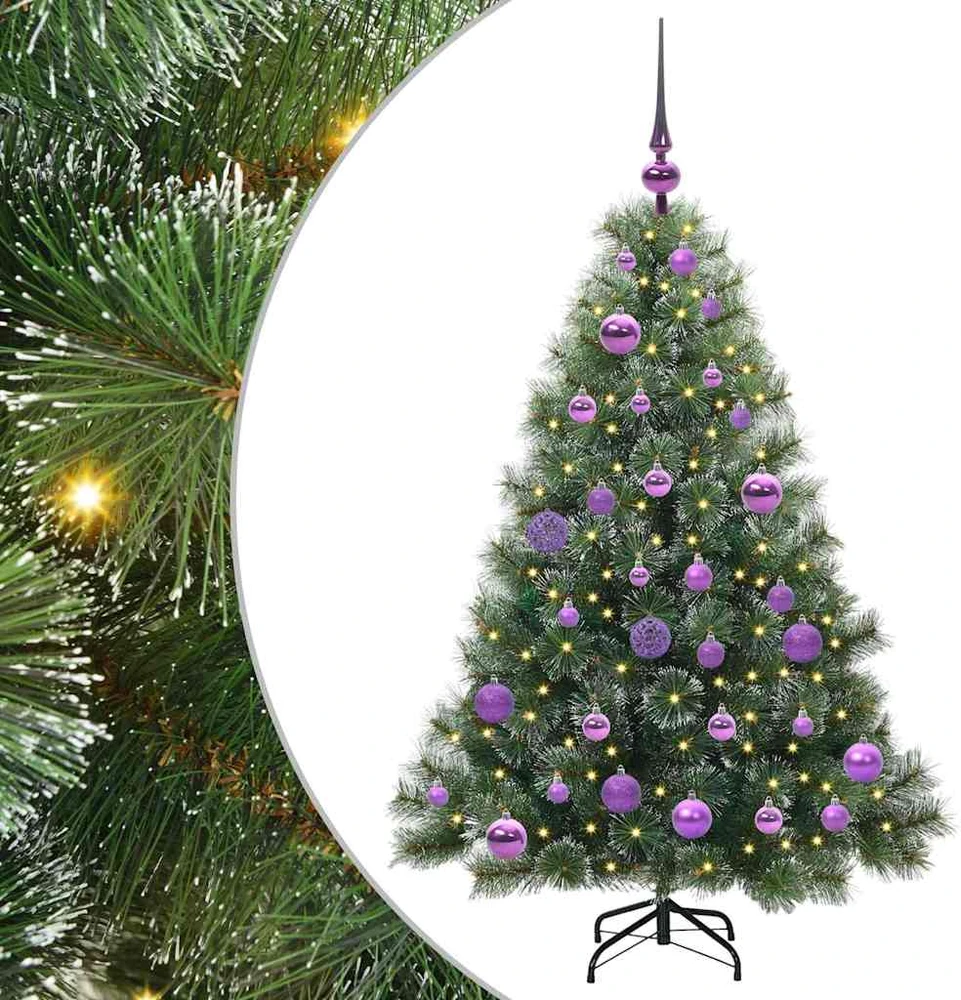 Dirbtinė Kalėdų eglutė su 150 LED Žalia 120 cm PE ir PVC
