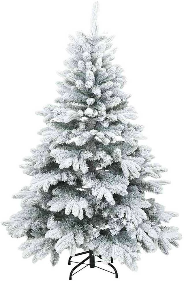 Dirbtinė Kalėdų eglutė su 150 LED Balta 150 cm PE ir PVC