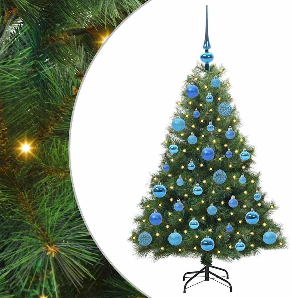Dirbtinė Kalėdų eglutė su 150 LED Žalia 120 cm PE ir PVC