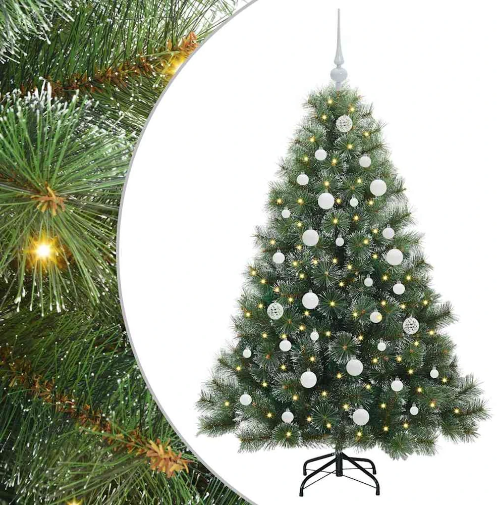 Dirbtinė Kalėdų eglutė su 150 LED Žalia 150 cm PE ir PVC