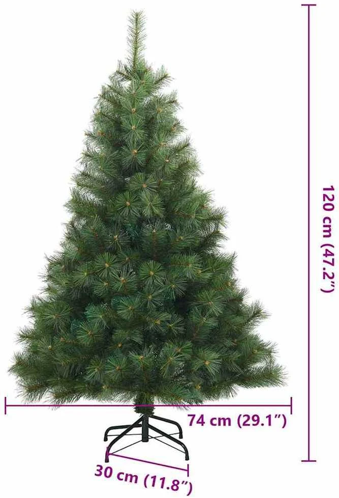Dirbtinė Kalėdų eglutė su 150 LED Žalia 120 cm PE ir PVC