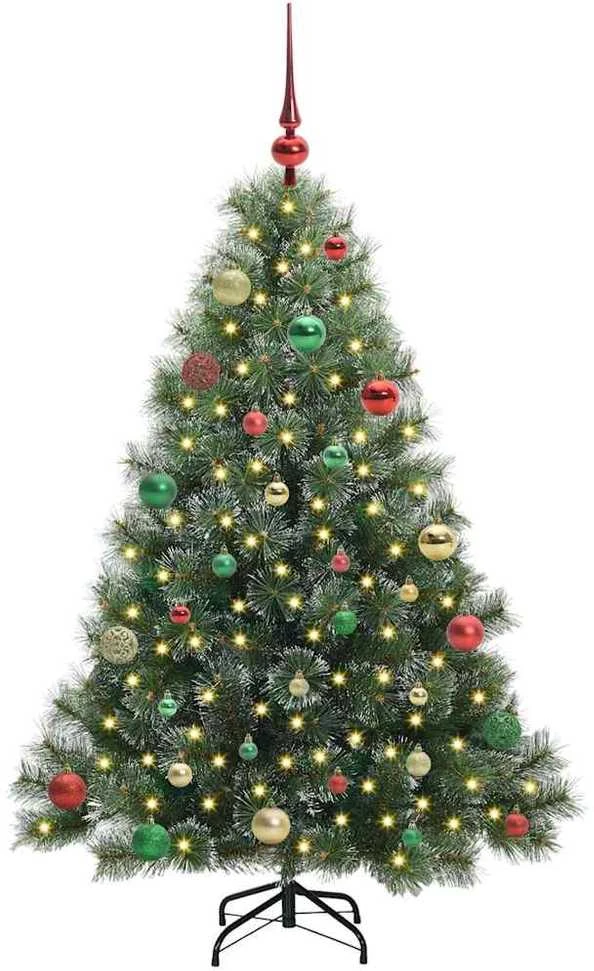 Dirbtinė Kalėdų eglutė su 150 LED Žalia 150 cm PE ir PVC