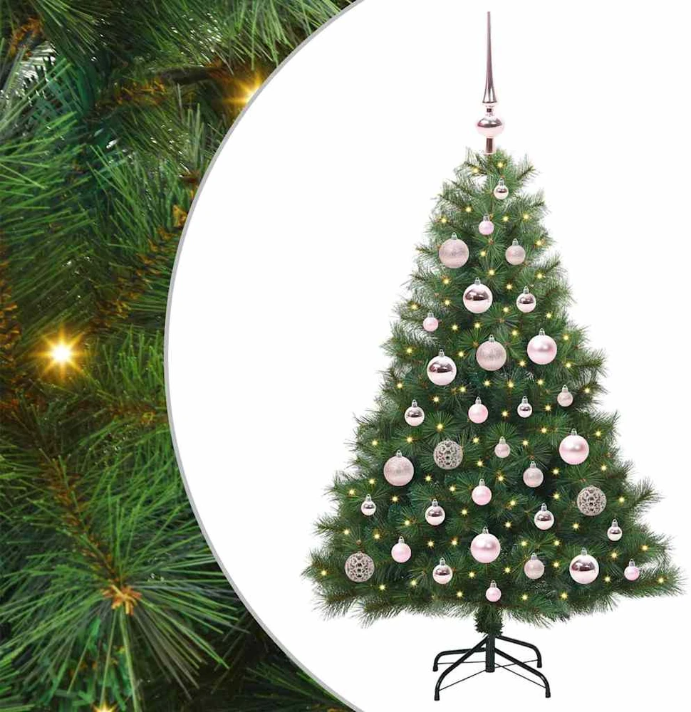 Dirbtinė Kalėdų eglutė su 150 LED Žalia 120 cm PE ir PVC
