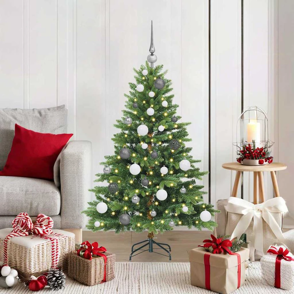 Dirbtinė Sulankstoma Kalėdų Eglutė 120 cm 150 LED Šilta balta