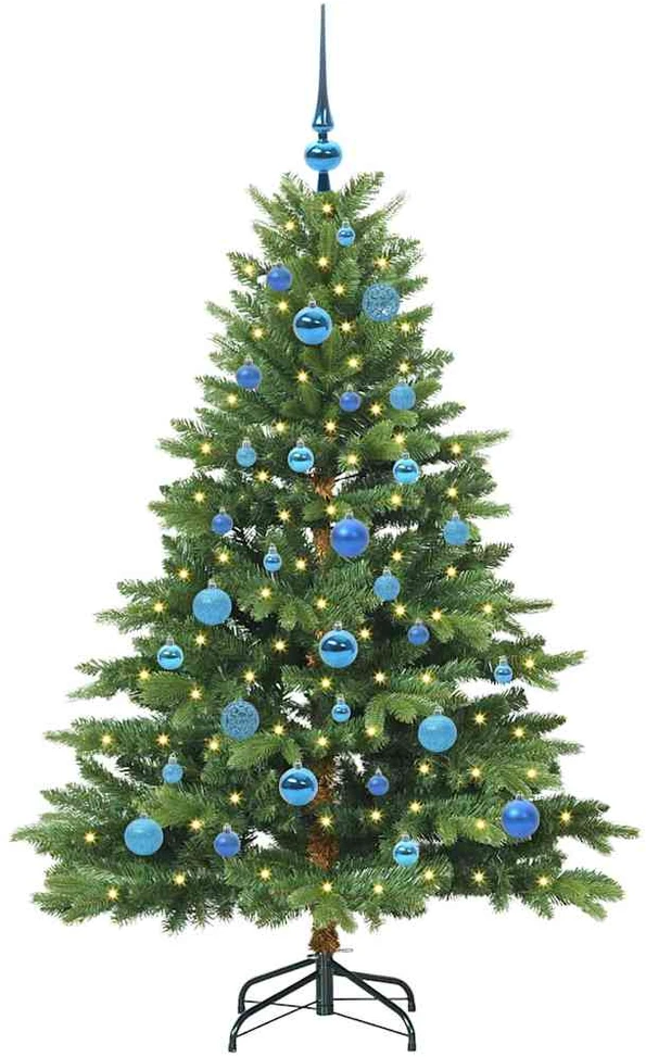 Dirbtinė Kalėdų eglutė su 150 LED Žalia 150 cm PE ir PVC