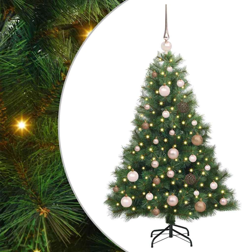 Dirbtinė Kalėdų eglutė su 150 LED Žalia 120 cm PE ir PVC
