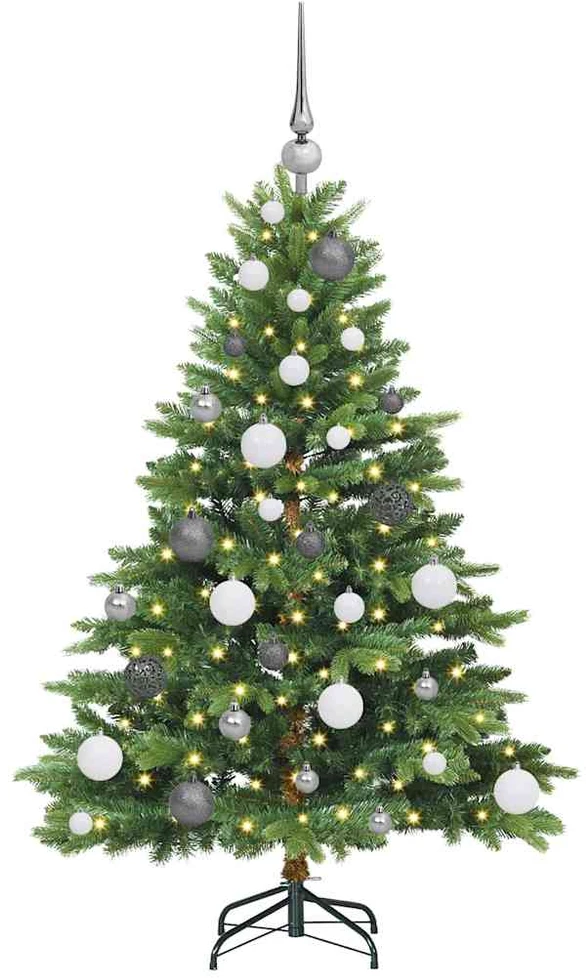Dirbtinė Sulankstoma Kalėdų Eglutė 120 cm 150 LED Šilta balta
