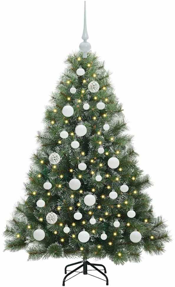 Dirbtinė Kalėdų eglutė su 150 LED Žalia 120 cm PE ir PVC