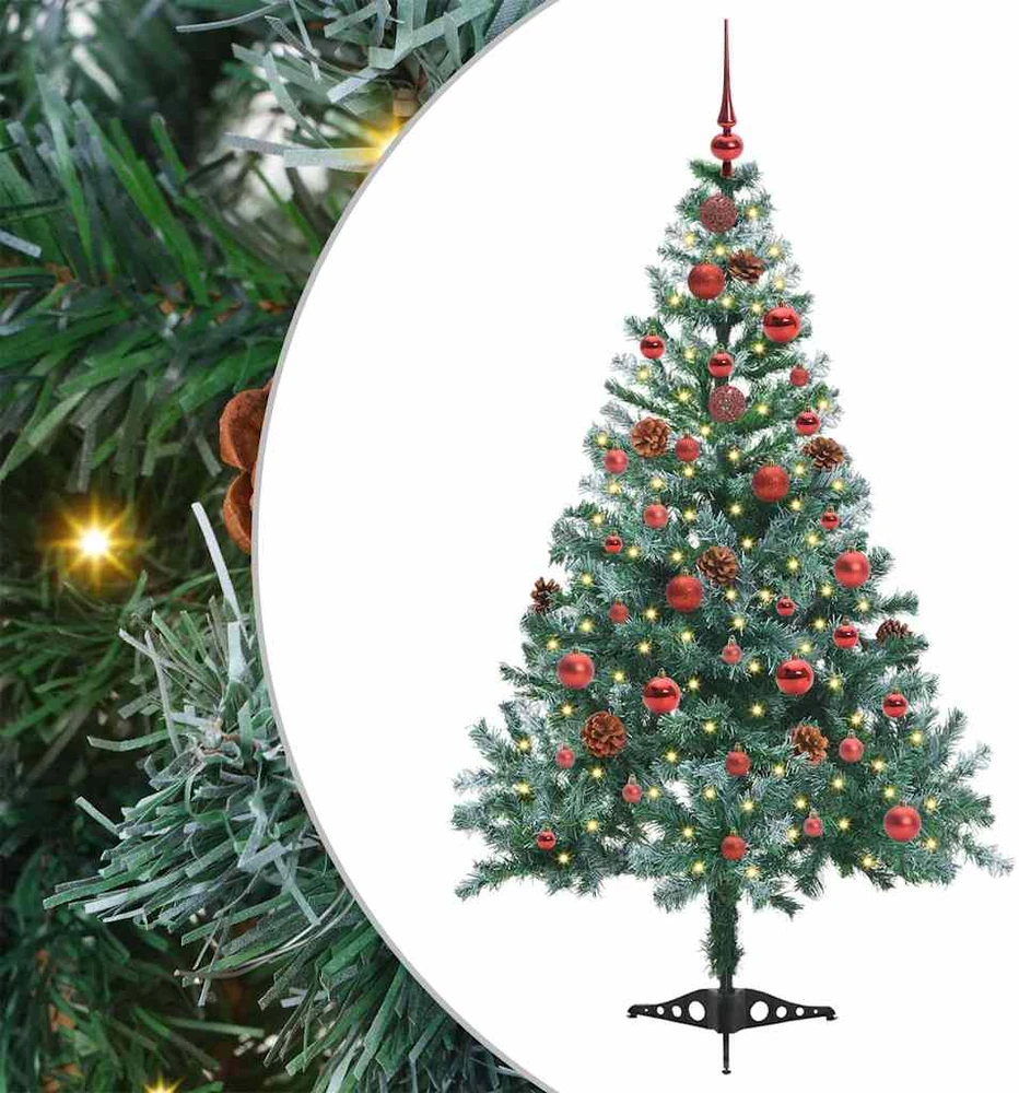 Dirbtinė Kalėdų eglutė su 150 LED Žalia 150 cm PVC ir plienas