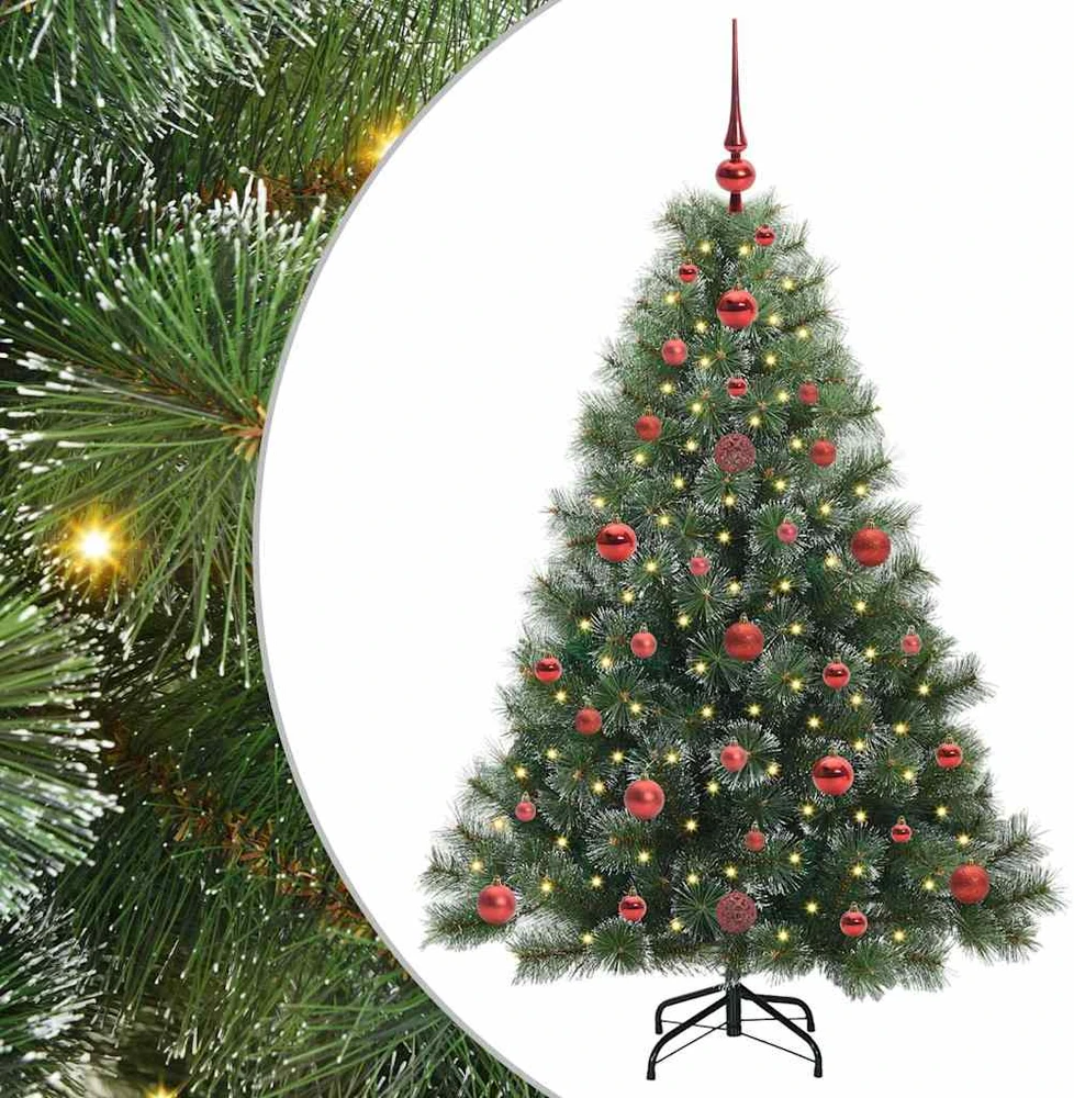 Dirbtinė Kalėdų eglutė su 150 LED Žalia 120 cm PE ir PVC