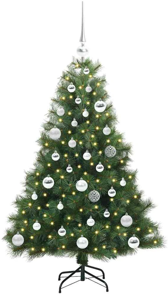 Dirbtinė Kalėdų eglutė su 150 LED Žalia 120 cm PE ir PVC