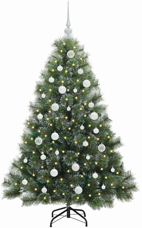Dirbtinė Kalėdų eglutė su 150 LED Žalia 150 cm PE ir PVC