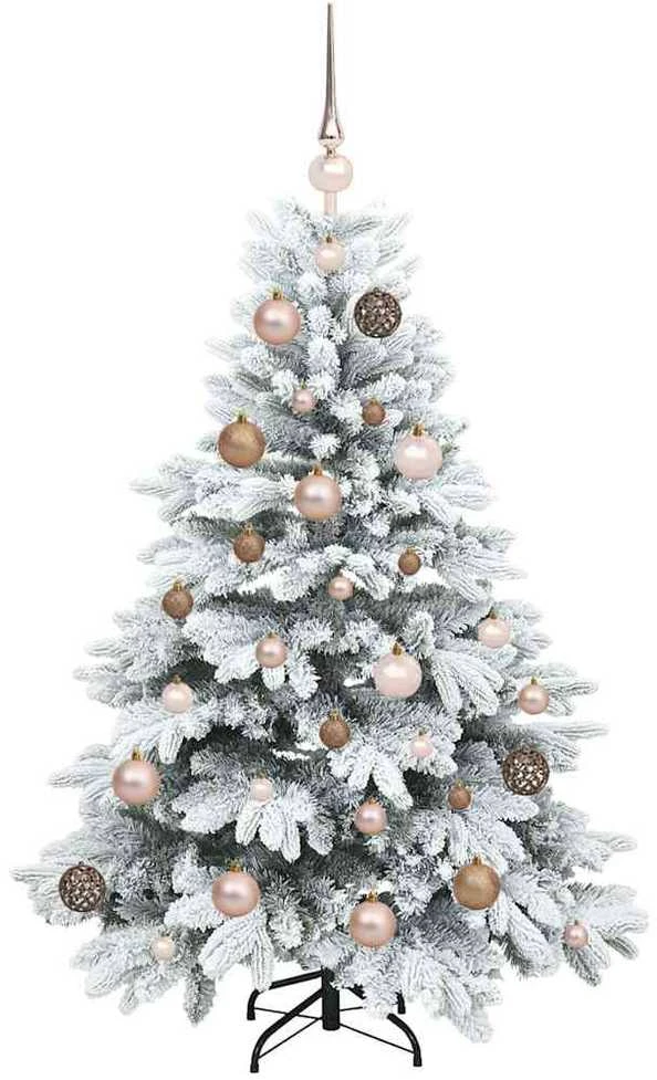 Dirbtinė Kalėdų eglutė su 150 LED Balta 120 cm PE ir PVC