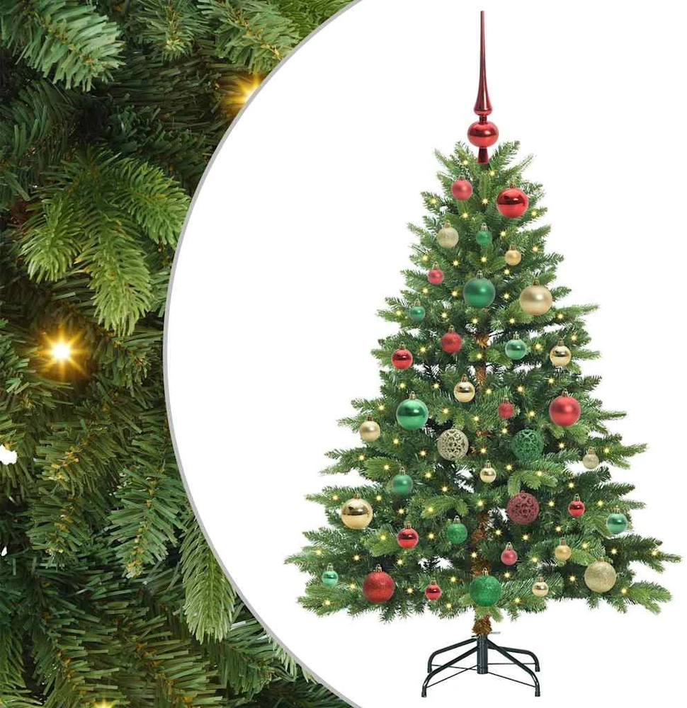 Dirbtinė Kalėdų eglutė su 150 LED Žalia 120 cm PE ir PVC