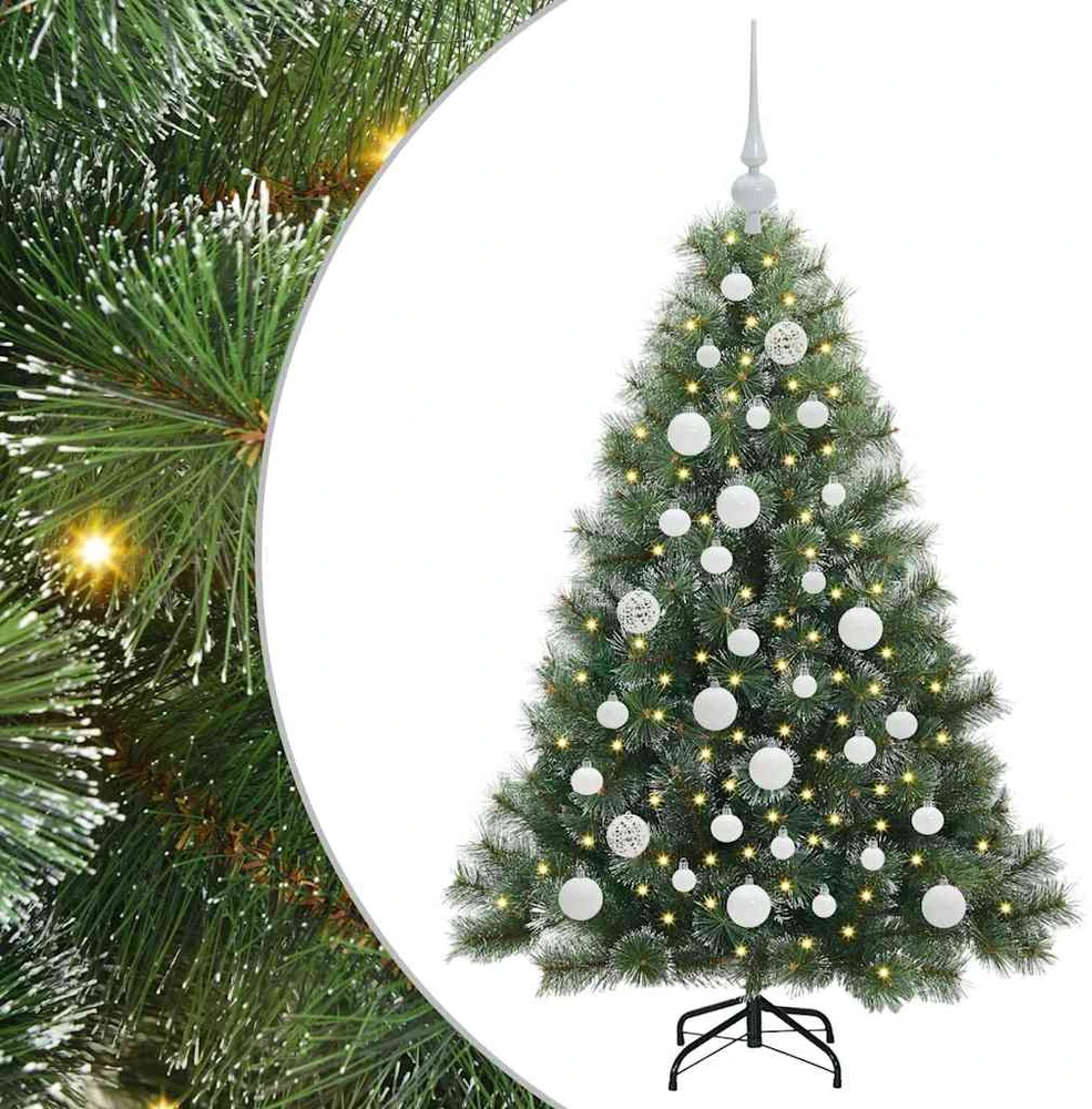 Dirbtinė Kalėdų eglutė su 150 LED Žalia 120 cm PE ir PVC