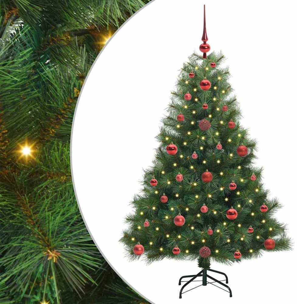 Dirbtinė Kalėdų eglutė su 150 LED Žalia 120 cm PE ir PVC