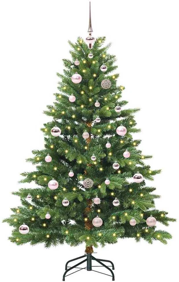 Dirbtinė Kalėdų eglutė su 150 LED Žalia 150 cm PE ir PVC