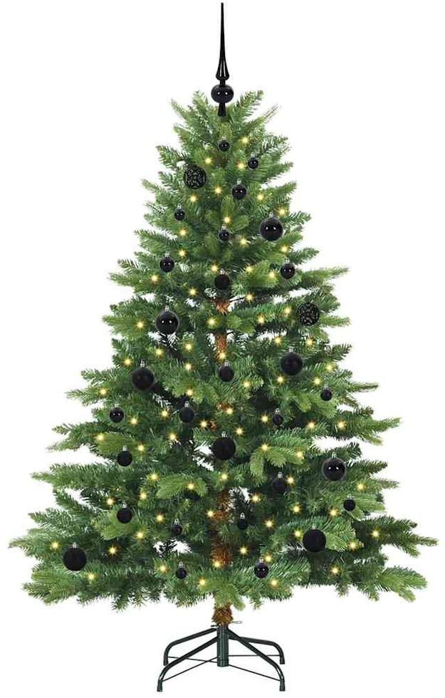 Dirbtinė Kalėdų eglutė su 150 LED Žalia 150 cm PE ir PVC