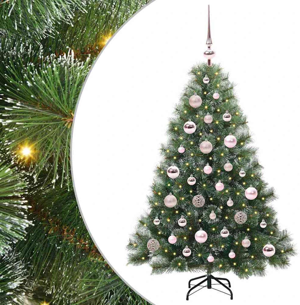 Dirbtinė Kalėdų eglutė su 150 LED Žalia 120 cm PE ir PVC