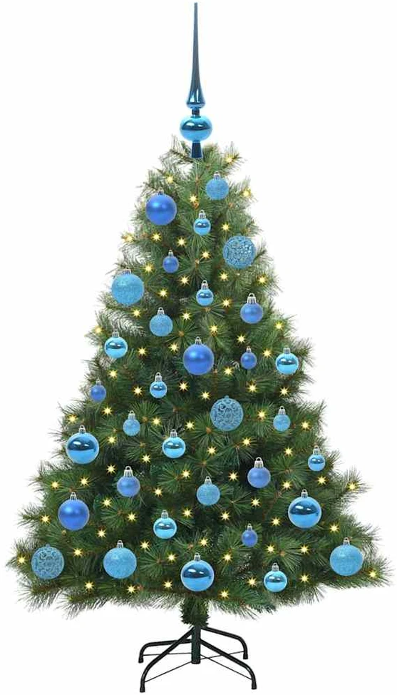 Dirbtinė Kalėdų eglutė su 150 LED Žalia 120 cm PE ir PVC