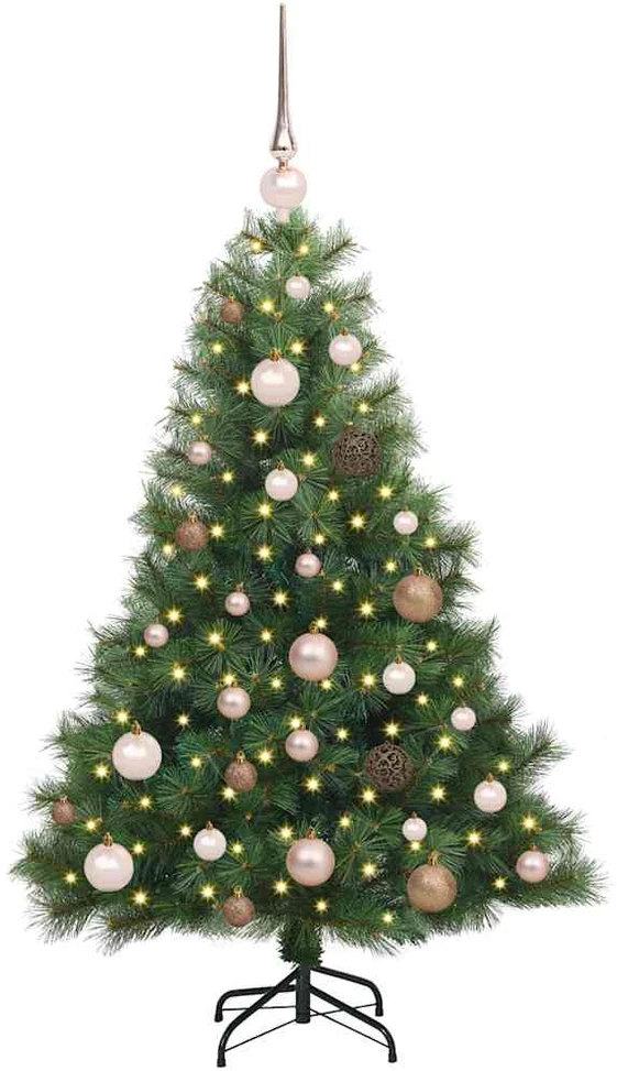 Dirbtinė Kalėdų eglutė su 150 LED Žalia 120 cm PE ir PVC
