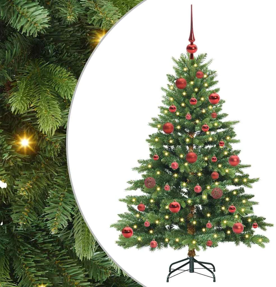 Dirbtinė Kalėdų eglutė su 150 LED Žalia 150 cm PE ir PVC