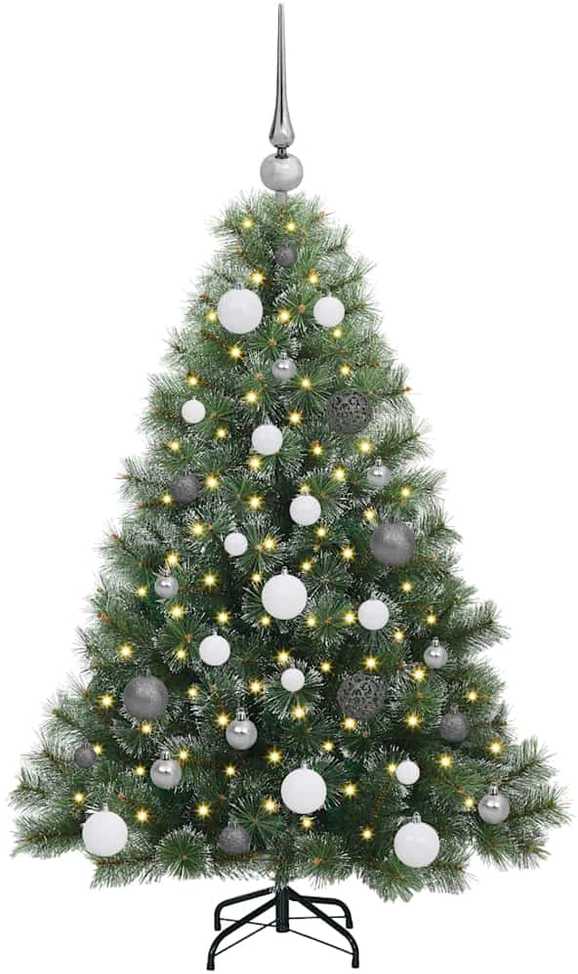 Dirbtinė Kalėdų eglutė su 150 LED Žalia 120 cm PE ir PVC