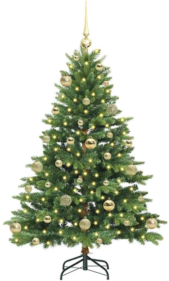 Dirbtinė Kalėdų eglutė su 150 LED Žalia 120 cm PE ir PVC