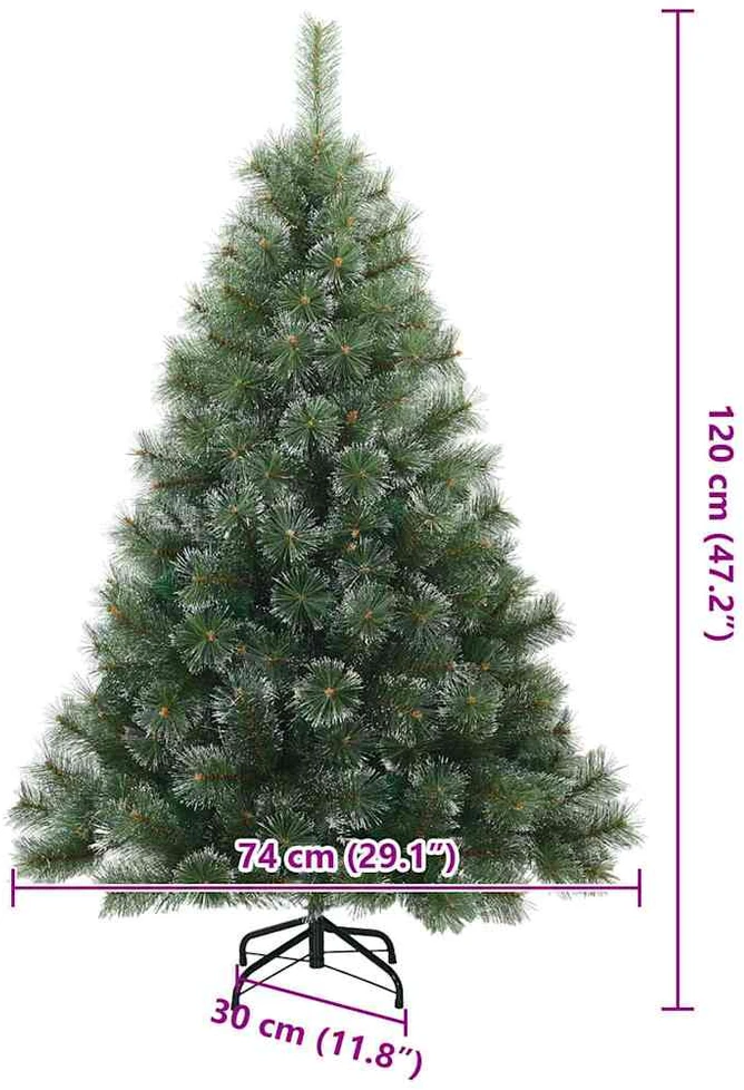 Dirbtinė Kalėdų eglutė su 150 LED Žalia 120 cm PE ir PVC