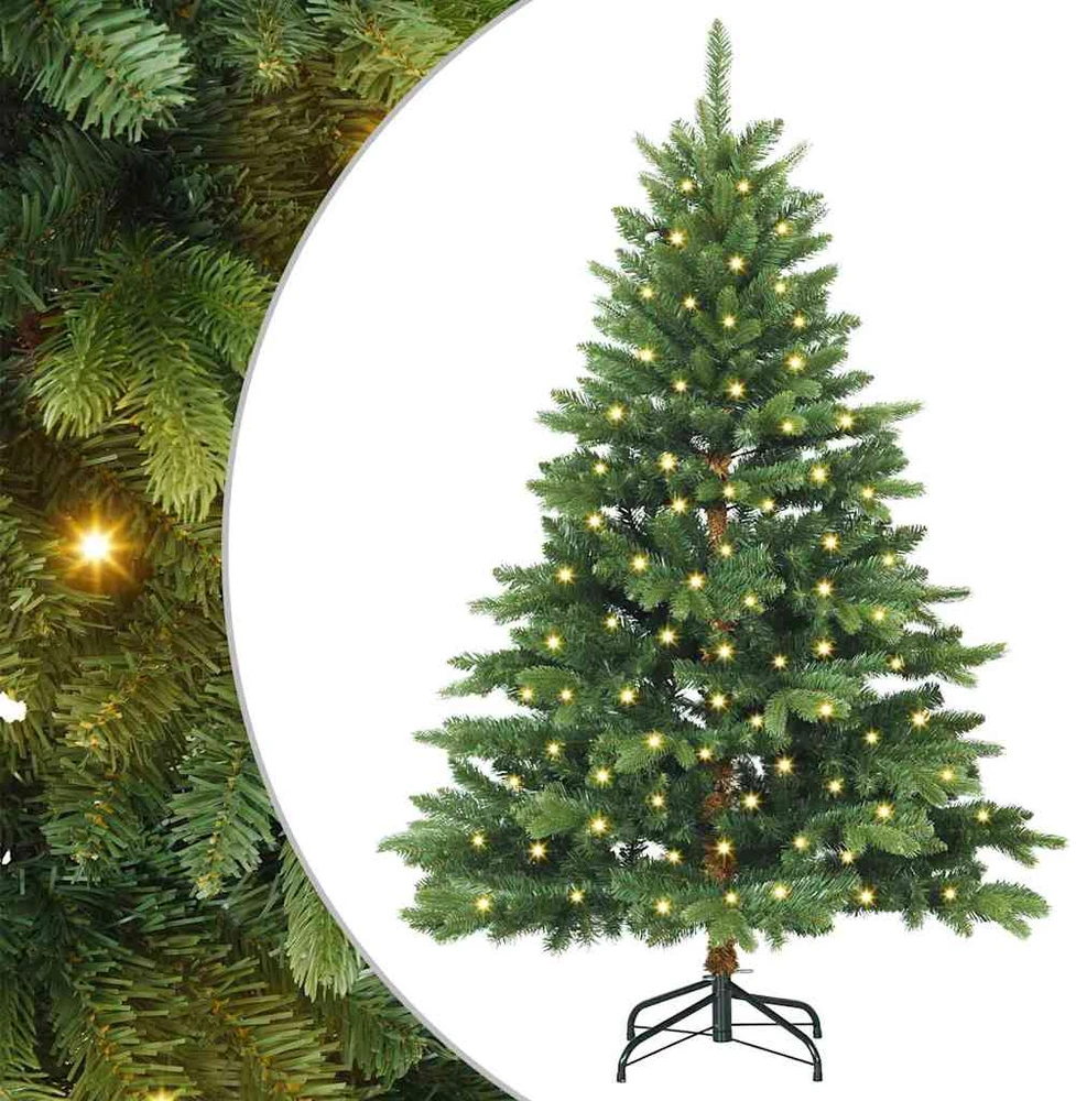 Dirbtinė Kalėdų eglutė su 150 LED Žalia 120 cm PE ir PVC