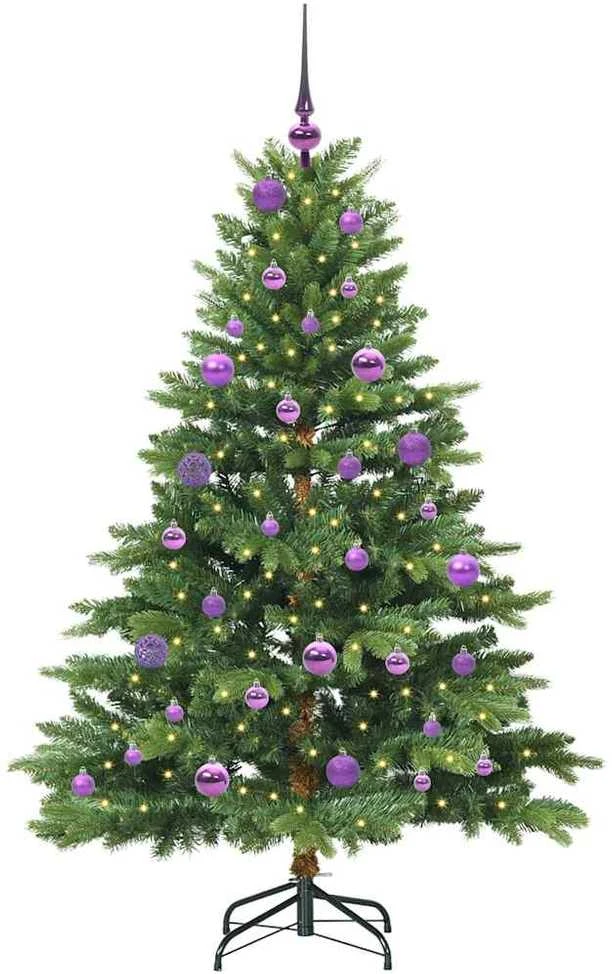 Dirbtinė Kalėdų eglutė su 150 LED Žalia 150 cm PE ir PVC