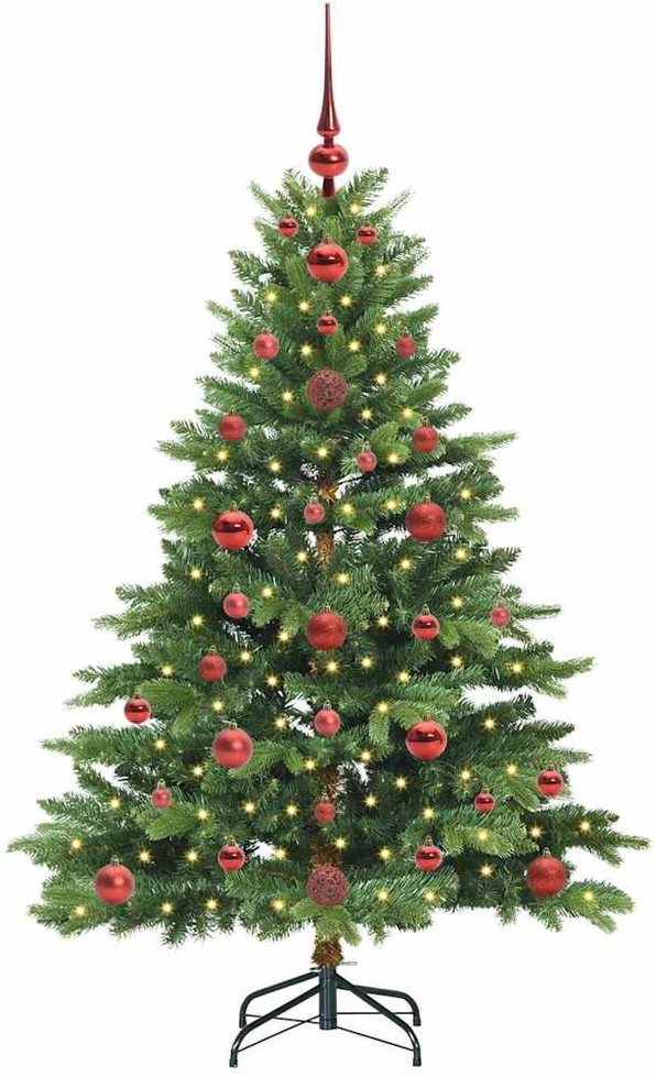 Dirbtinė Kalėdų eglutė su 150 LED Žalia 120 cm PE ir PVC