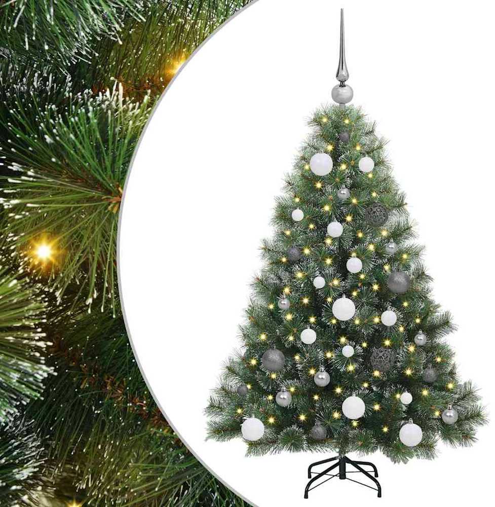 Dirbtinė Kalėdų eglutė su 150 LED Žalia 120 cm PE ir PVC
