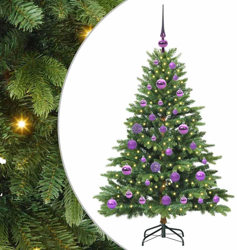 Dirbtinė Kalėdų eglutė su 150 LED Žalia 120 cm PE ir PVC