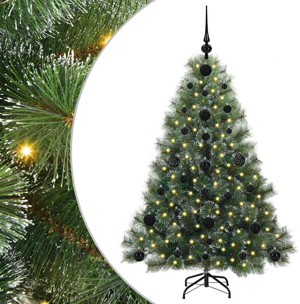 Dirbtinė Kalėdų eglutė su 150 LED Žalia 120 cm PE ir PVC
