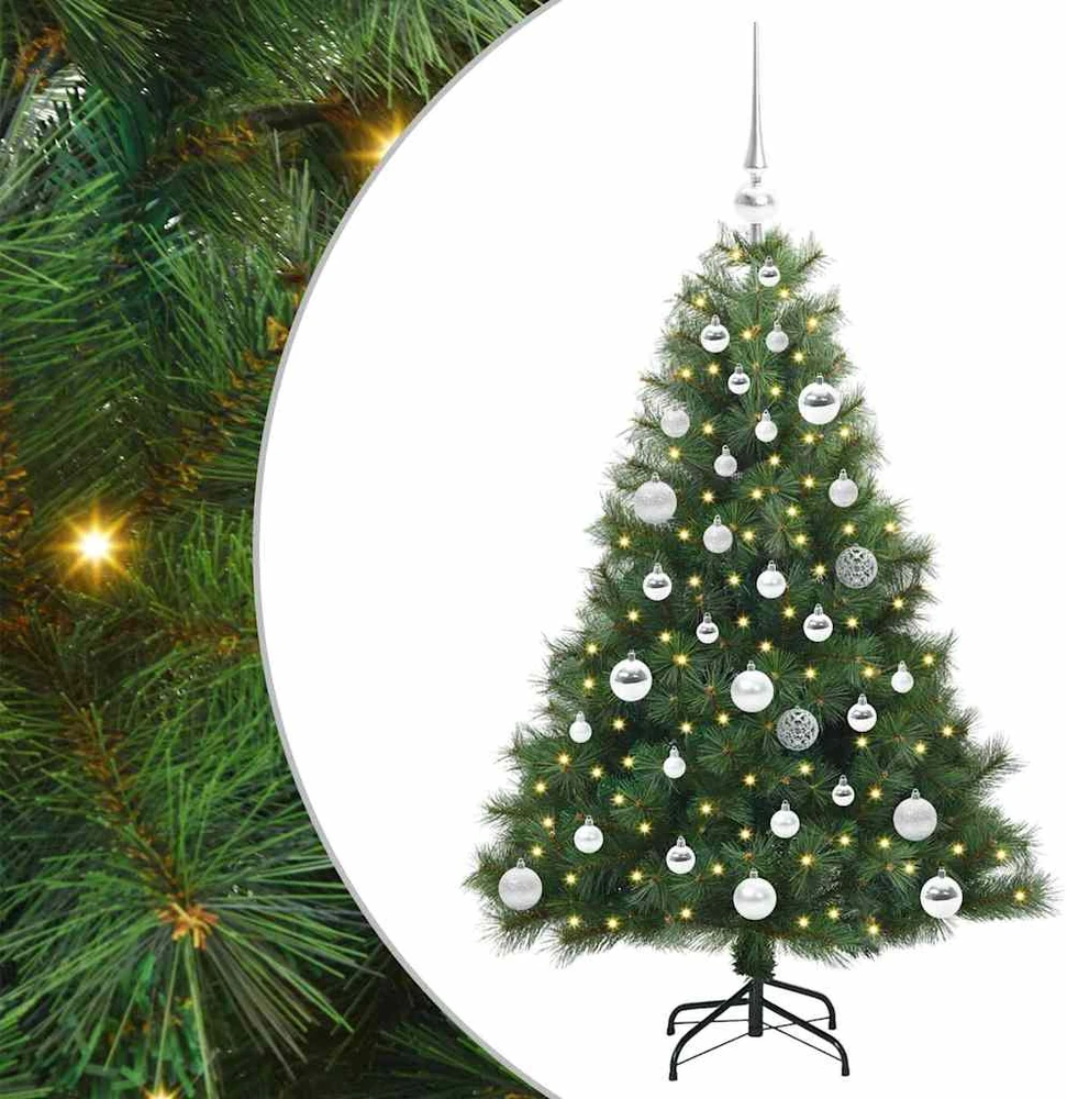 Dirbtinė Kalėdų eglutė su 150 LED Žalia 120 cm PE ir PVC