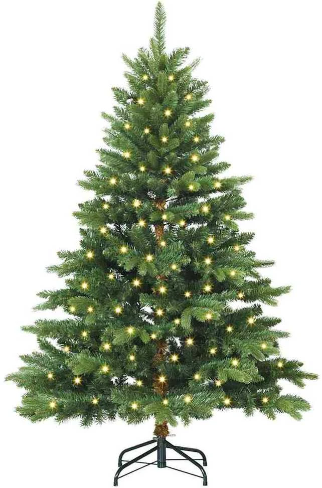 Dirbtinė Kalėdų eglutė su 150 LED Žalia 150 cm PE ir PVC