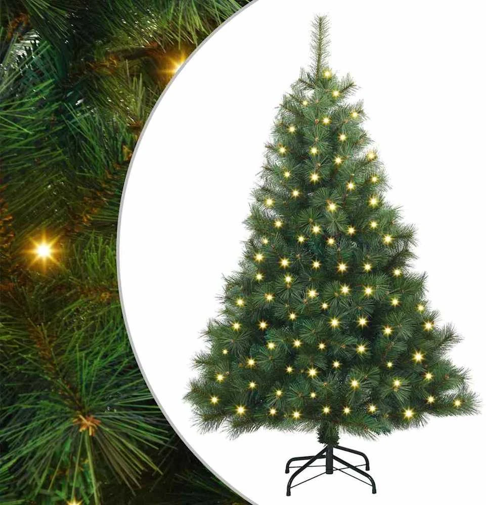 Dirbtinė Kalėdų eglutė su 150 LED Žalia 120 cm PE ir PVC
