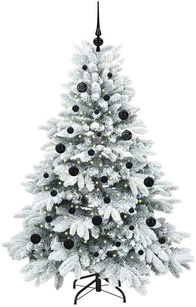 Dirbtinė Kalėdų eglutė su 150 LED Balta 150 cm PE ir PVC