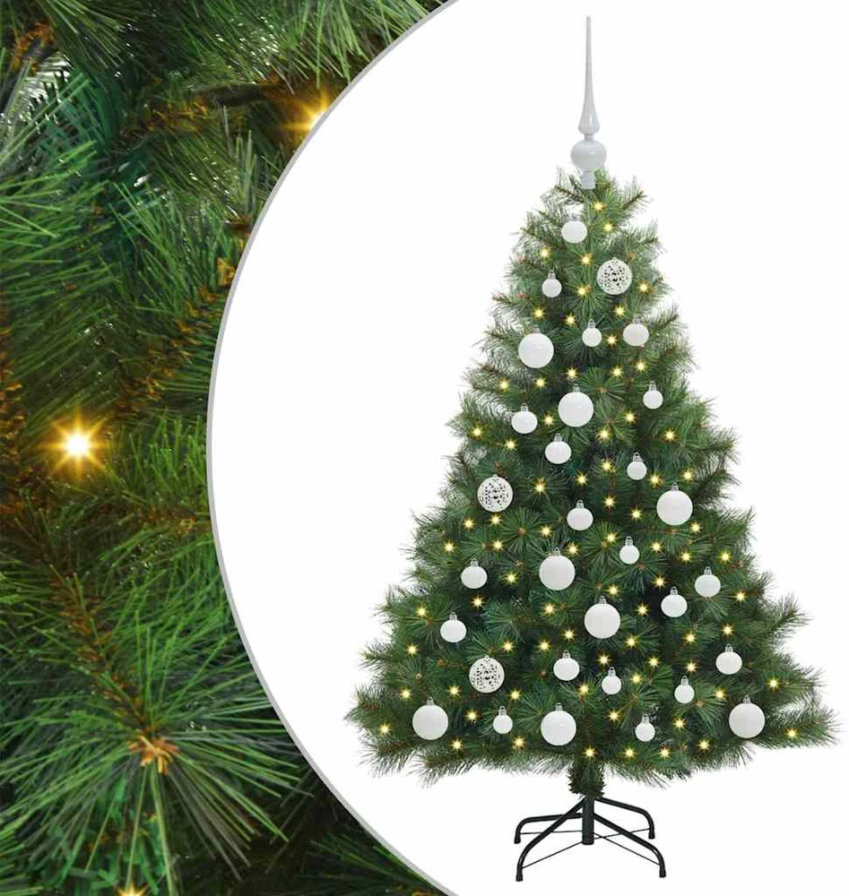 Dirbtinė Kalėdų eglutė su 150 LED Žalia 120 cm PE ir PVC