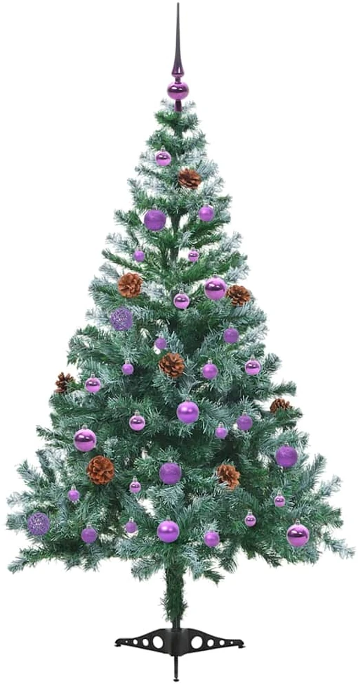 Dirbtinė Kalėdų eglutė su 150 LED Žalia 150 cm PVC ir plienas