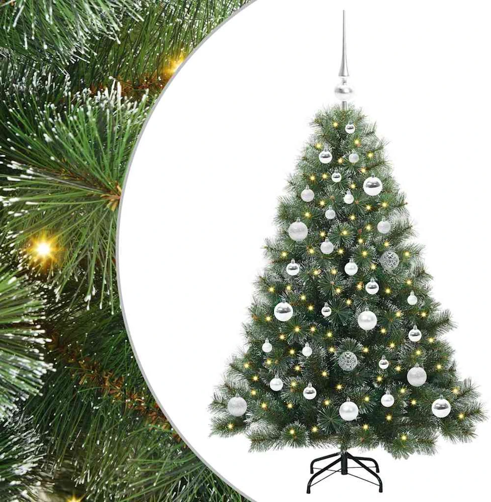 Dirbtinė Kalėdų eglutė su 150 LED Žalia 120 cm PE ir PVC