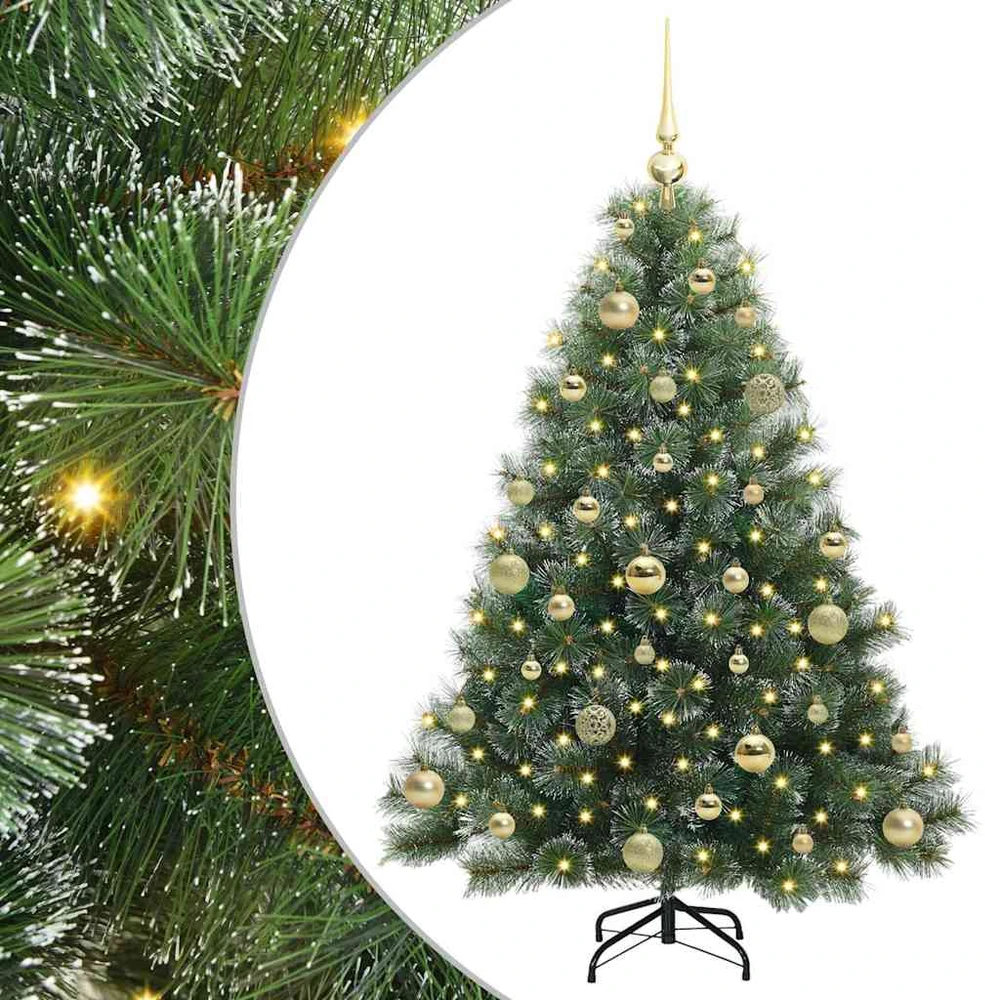 Dirbtinė Kalėdų eglutė su 150 LED Žalia 120 cm PE ir PVC