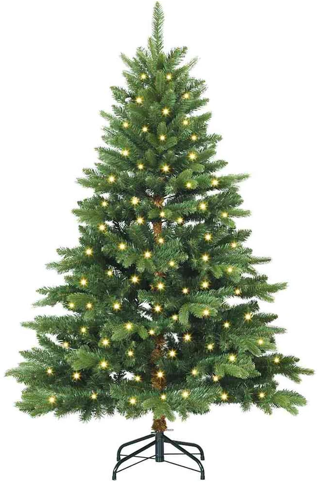 Dirbtinė Kalėdų eglutė su 150 LED Žalia 120 cm PE ir PVC