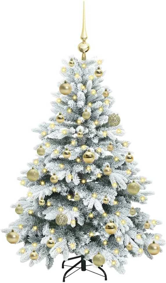 Dirbtinė Kalėdų eglutė su 150 LED Balta 120 cm PE ir PVC